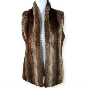 LIZ CLAIBORNE FAUX FUR VEST SZ.SP EUC.